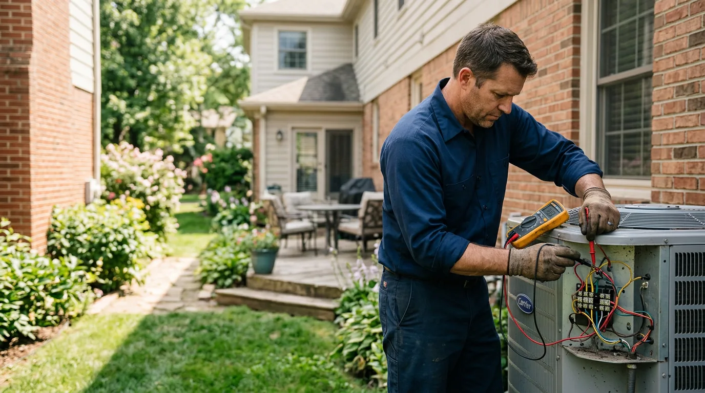 HVAC technician working near West Mansfield, OH